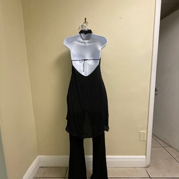 Haute Hippie The Caravan Halter Jumpsuit Black Size 2 - Picture 4 of 9